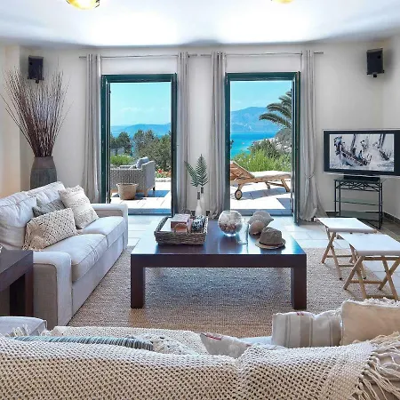 Aria - Luxury Beachfront With Pool And Tennis Court Koilás