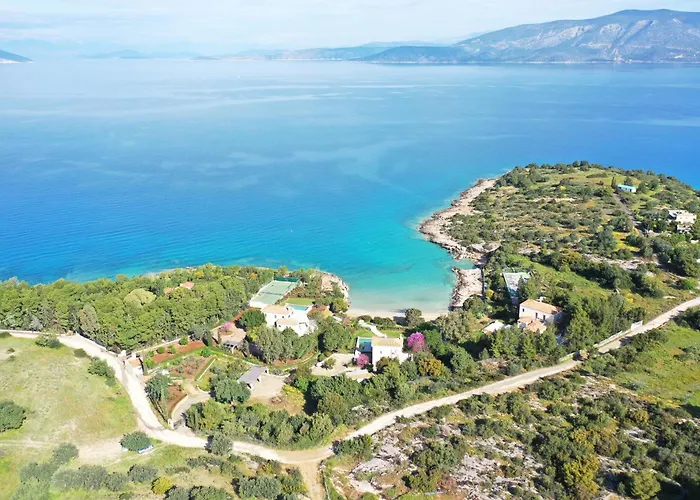 Aria - Luxury Beachfront With Pool And Tennis Court Koilás